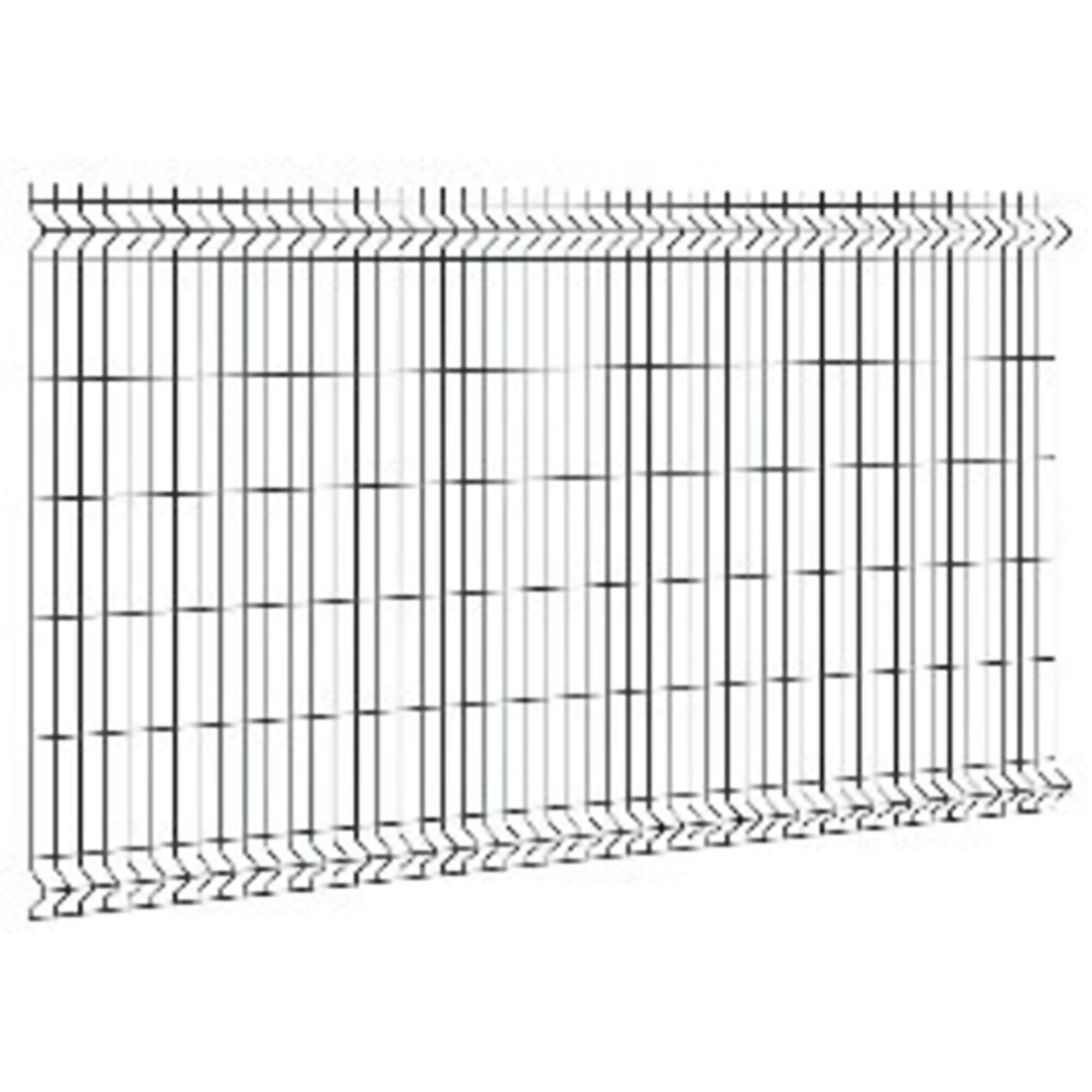 Tarter Steel V-Fence Residential Fence Panel — 4ft. 5in. x 8ft., Galvanized, Black Powder Coat, Model# 2000783